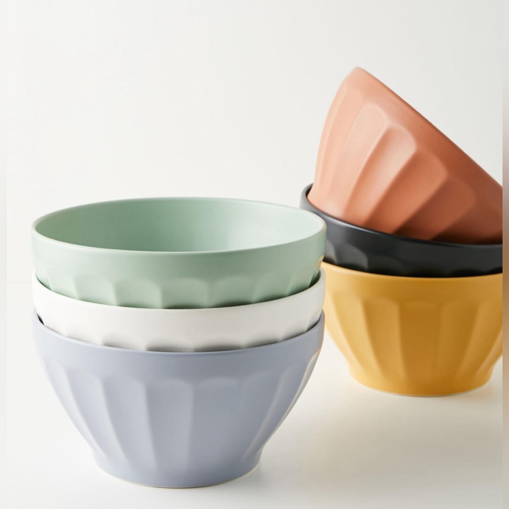 Anthropologie Matte Latte Serving Bowl NEW without box